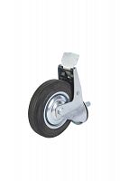 Колесо поворотное SCtB 63 160 мм резина с болтом и тормозом (F)