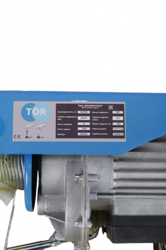 Таль электрическая TOR PA 250/500 кг 12/6 м фото 3