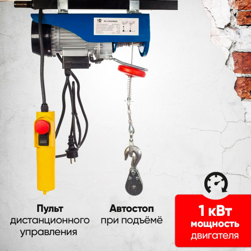 Таль электрическая TOR PA 250/500 кг 12/6 м фото 9